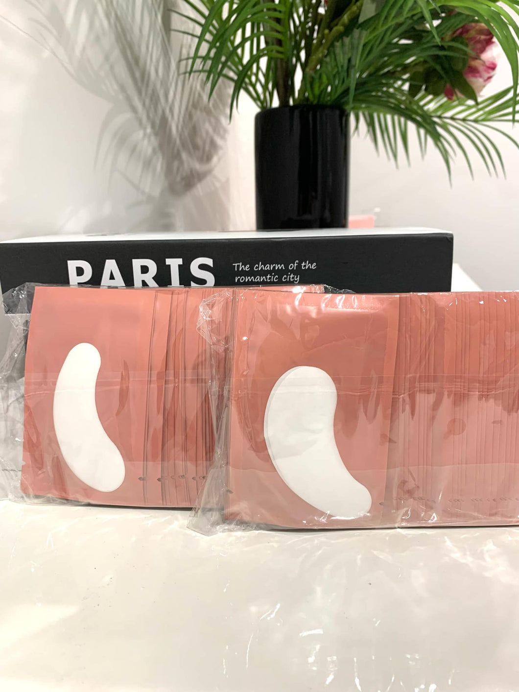 Pink Eye Pads - narrow end and wide end